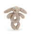 Bashful Beige Bunny Ring Rattle