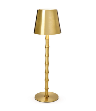 LED Portable Cordless Gold Bamboo Table Lamp