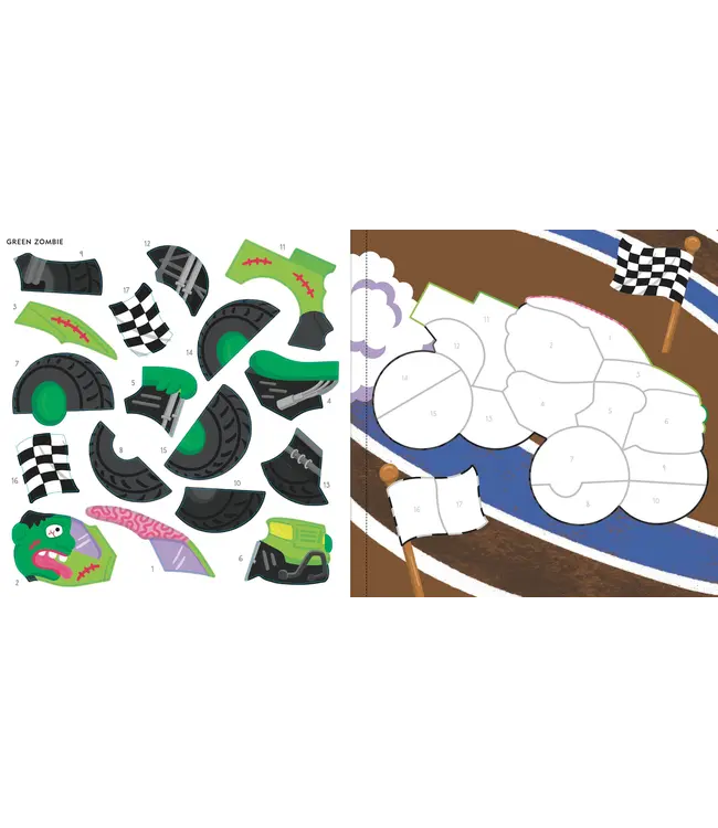 First Color-By-Sticker - Monster Trucks