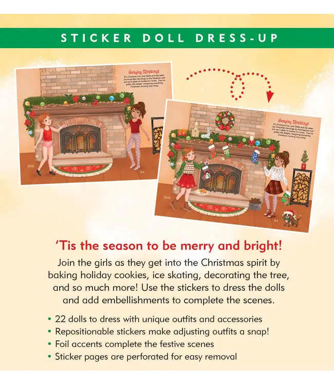 Sticker Doll Dress Up Book - Christmas