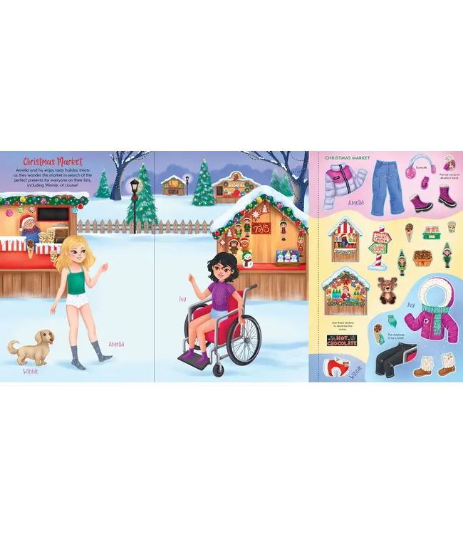 Sticker Doll Dress Up Book - Christmas