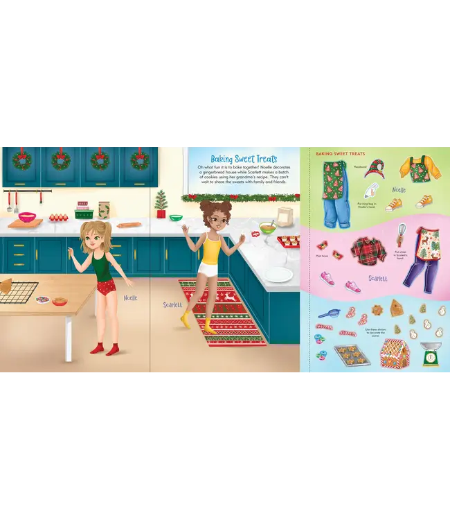 Sticker Doll Dress Up Book - Christmas