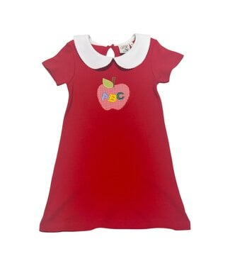 Luigi Deep Red/White Apple A-Line Dress