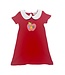 Luigi Deep Red/White Apple A-Line Dress
