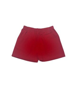 Luigi Deep Red Twill Shorts