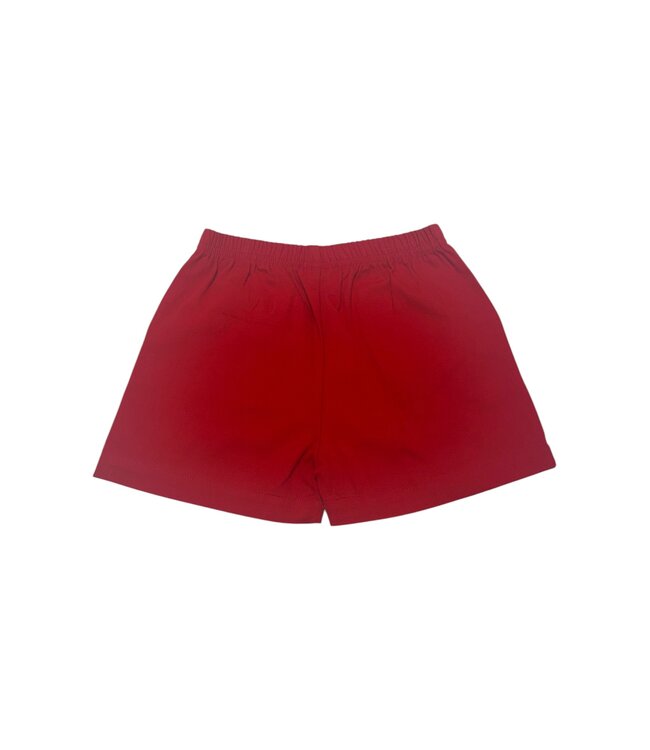 Luigi Deep Red Twill Shorts