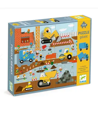 Djeco Giant Floor Puzzle Construction Site