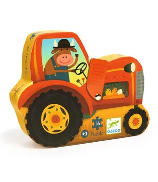 Djeco Mini Silhouette Tractor Puzzle