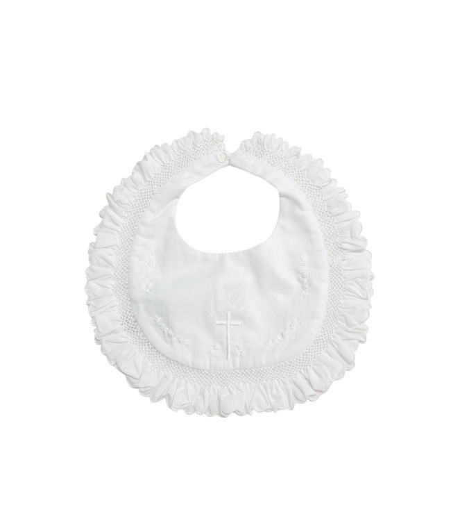Ruffle Baptism Bib