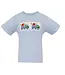 Anavini Lt. Blue Knit Stripe School Trucks S/S T-Shirt