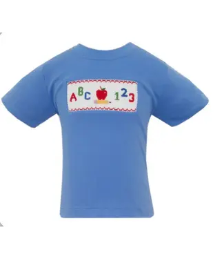 Anavini ABC 123 Periwinkle Blue Boy's Knit S/S T-Shirt