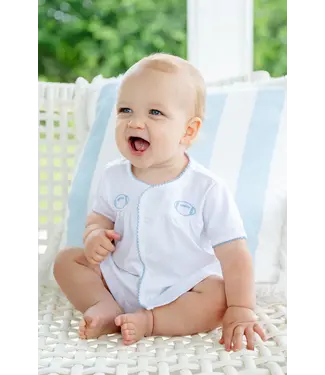 Ruth and Ralph Blue Football Layette Set