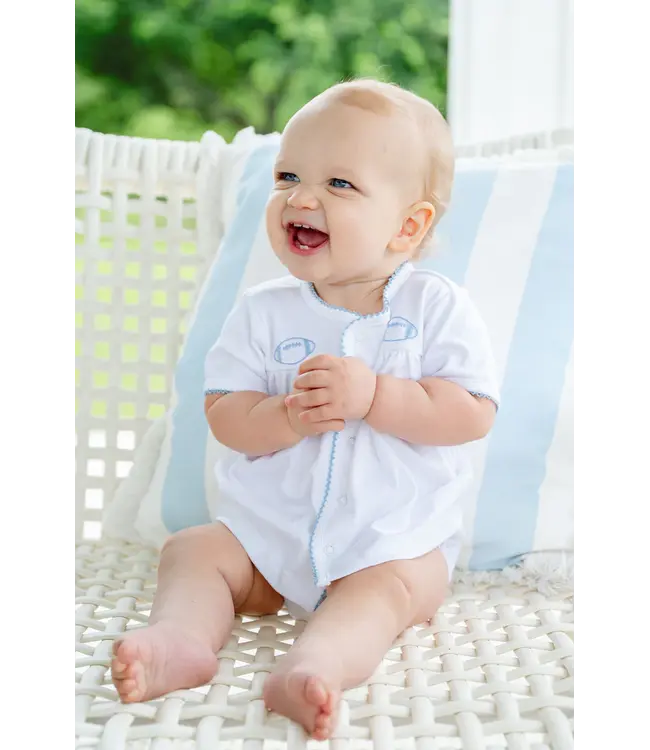 Blue Football Layette Set