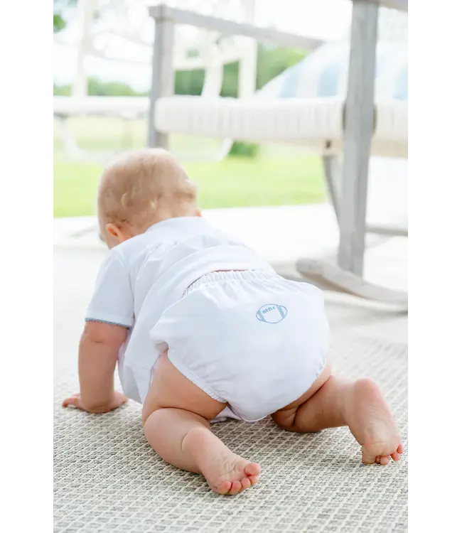 Blue Football Layette Set