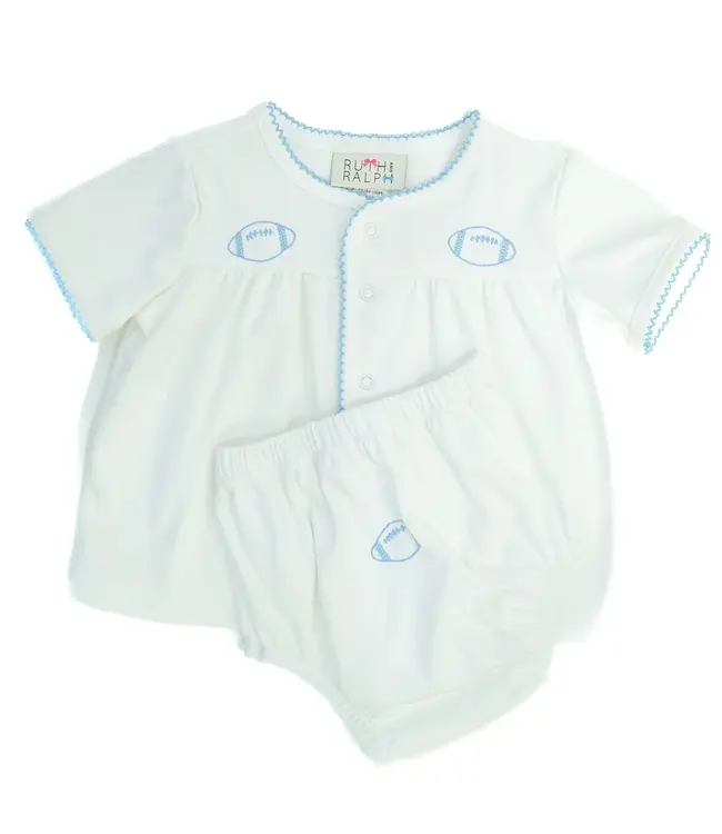 Blue Football Layette Set