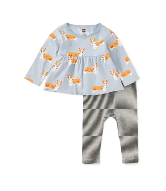 Tea Collection Cutie Corgis 2 Pc. Set