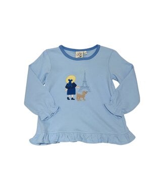 Luigi Blue Girl with Dog Top