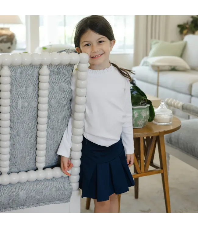 Navy Preppy Performance Skort