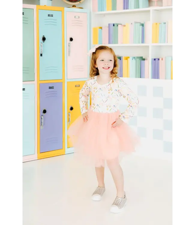 Back To School L/S Tutu Dress