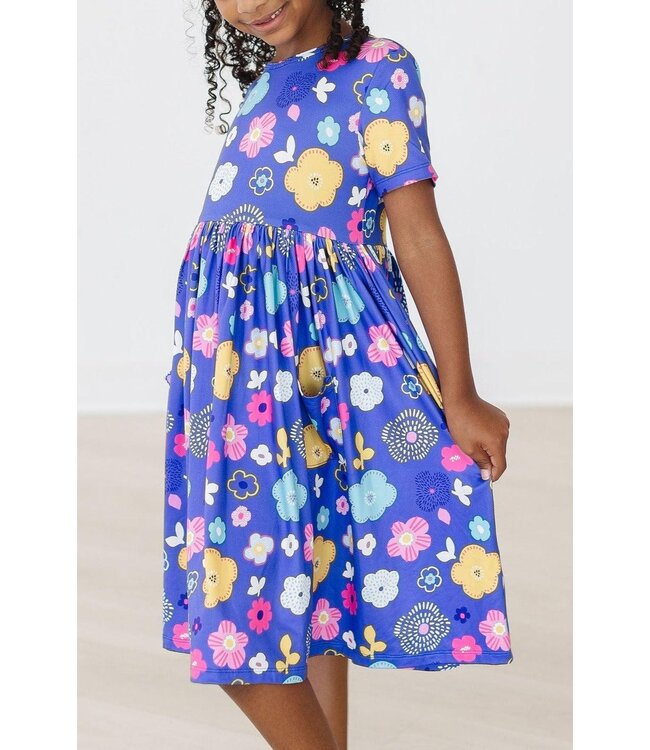 Floral Frenzy S/S Pocket Twirl Dress