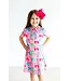 Pink Twirls & Ties S/S Polo Dress