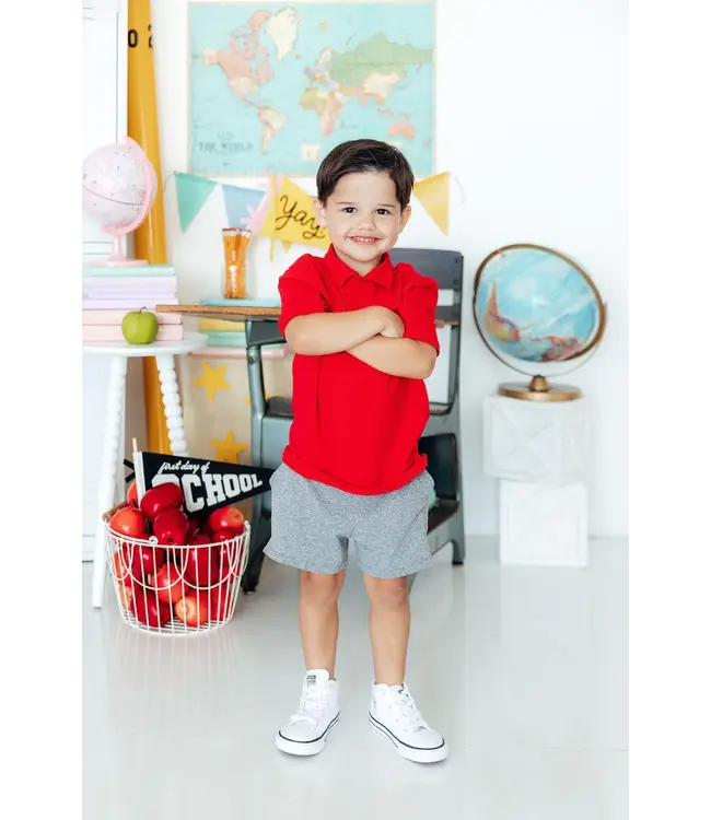 Boys Red S/S Polo