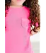 Neon Pink Scrunchy Pocket Tee
