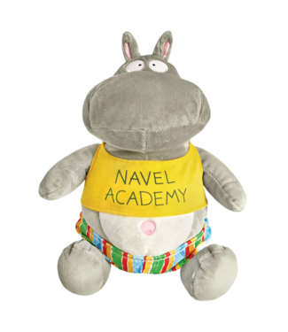 MerryMakers Belly Button Book! 10.5" Hippo Plush