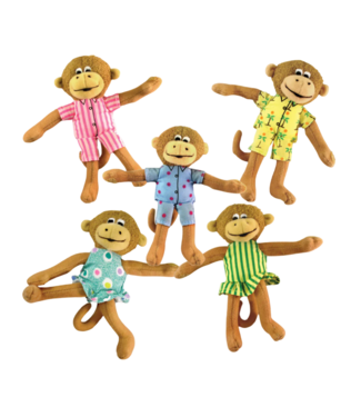 MerryMakers Five Little Monkeys 5" Finger Puppets