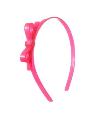 lilies&roses Thin Bow Headband Neon Pink