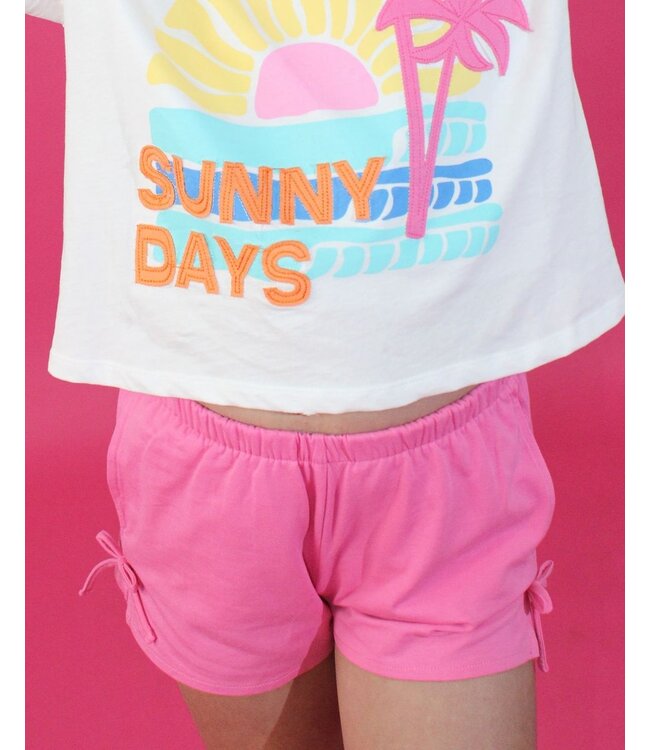 Azalea Pink Side Bows Shorts