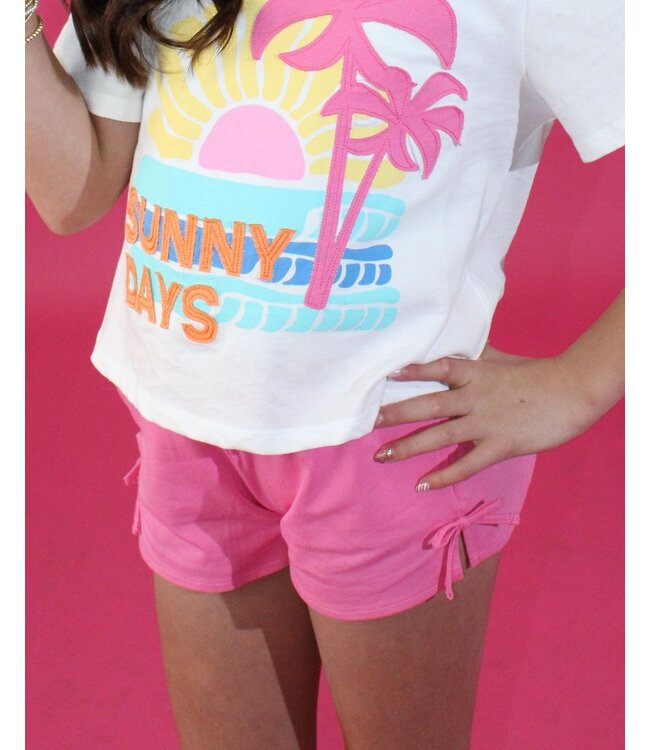 Azalea Pink Side Bows Shorts