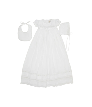 Beaufort Bonnet Worth Ave. White Grandccasion Blessed Christening Gown - Girls