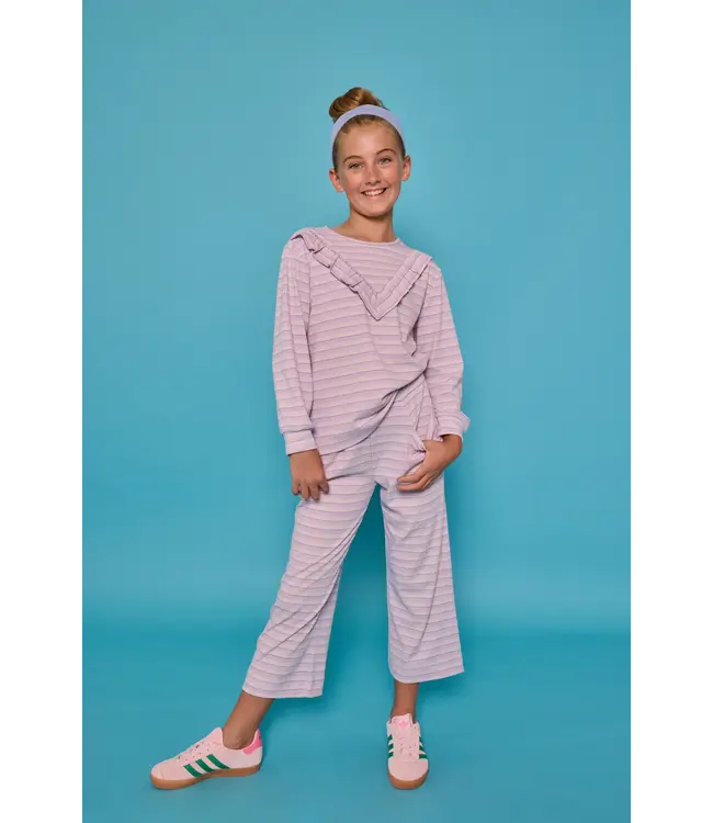 Lavender Sparkle Stripe Palazzo Pants