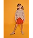 Rust Herringbone Corduroy Pleated Skort
