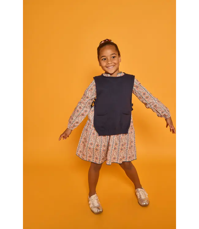 Orange Verbier Vines L/S Positano Dress