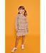 Orange Verbier Vines Shirred Circle Skirt