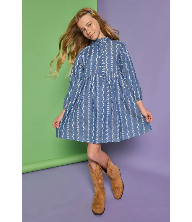 Chamonix Chambray Embroidered Amelia Dress