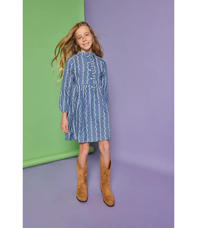 Chamonix Chambray Embroidered Amelia Dress