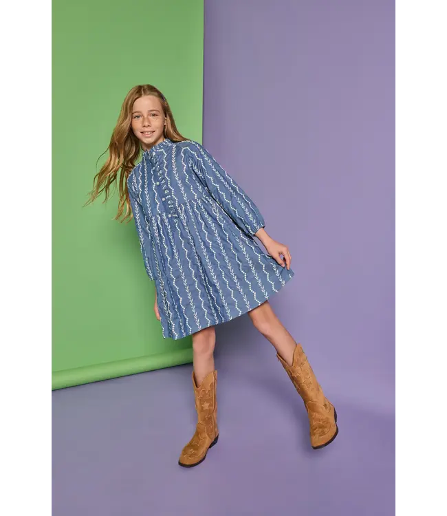 Chamonix Chambray Embroidered Amelia Dress