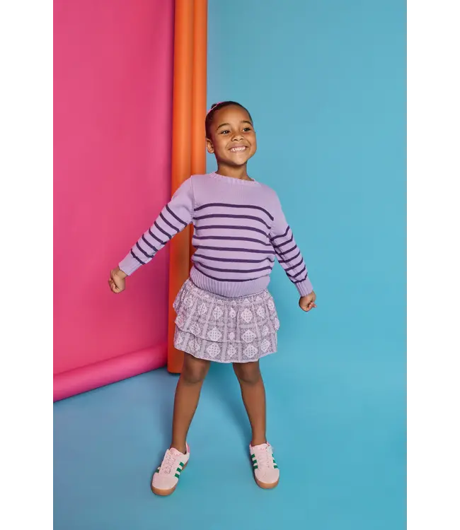Purple Striped Sweater