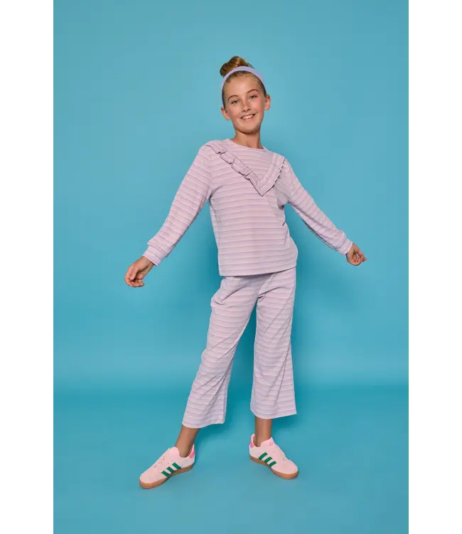Lavender Sparkle Stripe Aspen Tee
