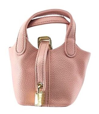ML Fashion Bucket Purse with Gold Lock