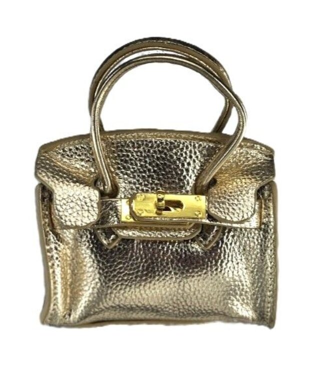 Leather Purse with Gold Latch