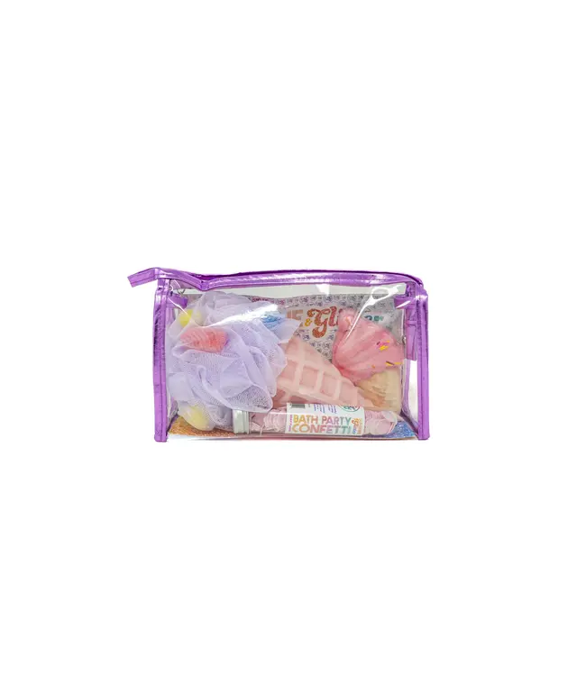 Purple Ice Cream Party Bath Set