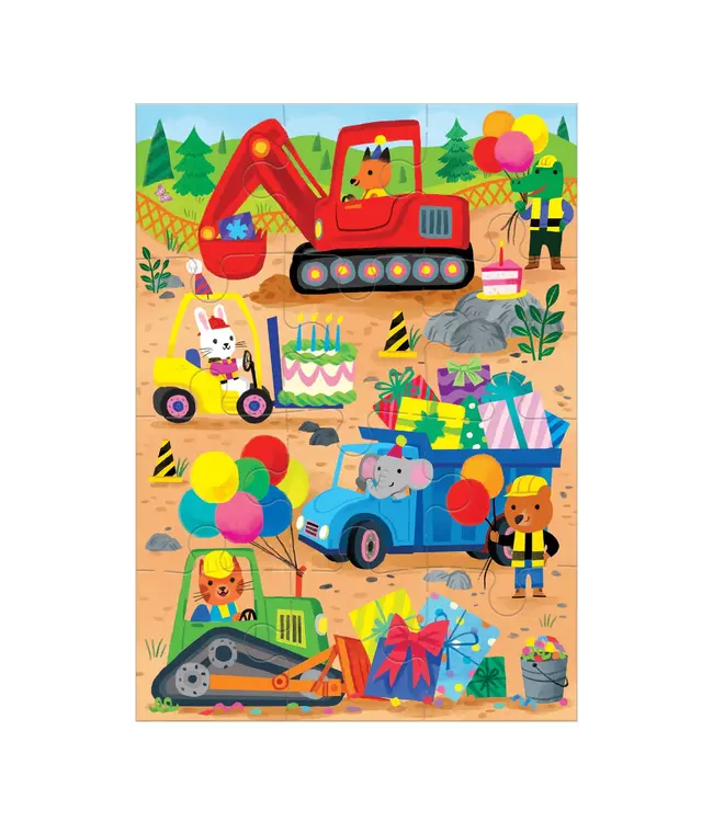 Puzzle Greeting Card Construction Site