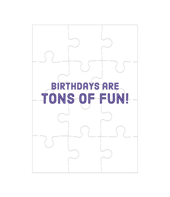 Puzzle Greeting Card Construction Site