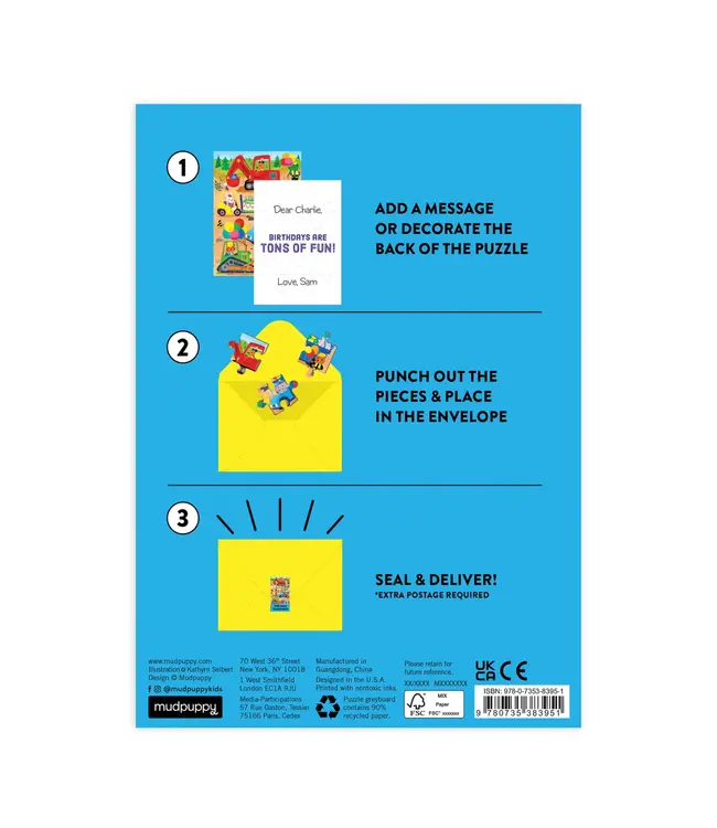 Puzzle Greeting Card Construction Site