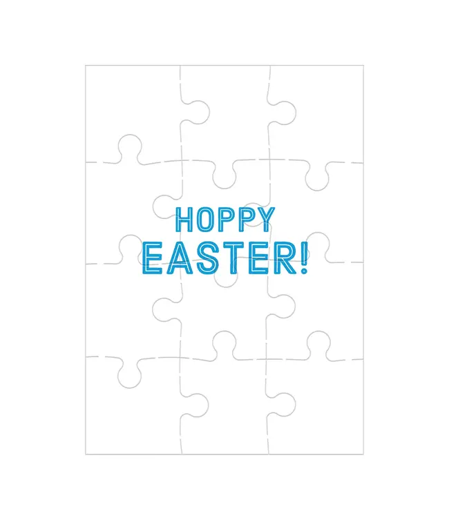 Hoppy Easter Puzzle Greeting Card