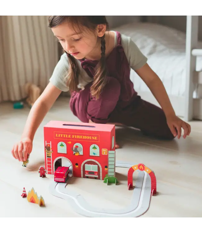 Firehouse Wind Up and Go Play Set